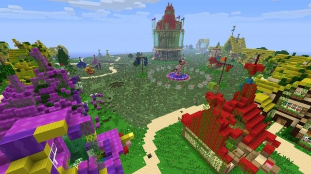 Download Equestria Map For Minecraft Pe Friendship Happiness