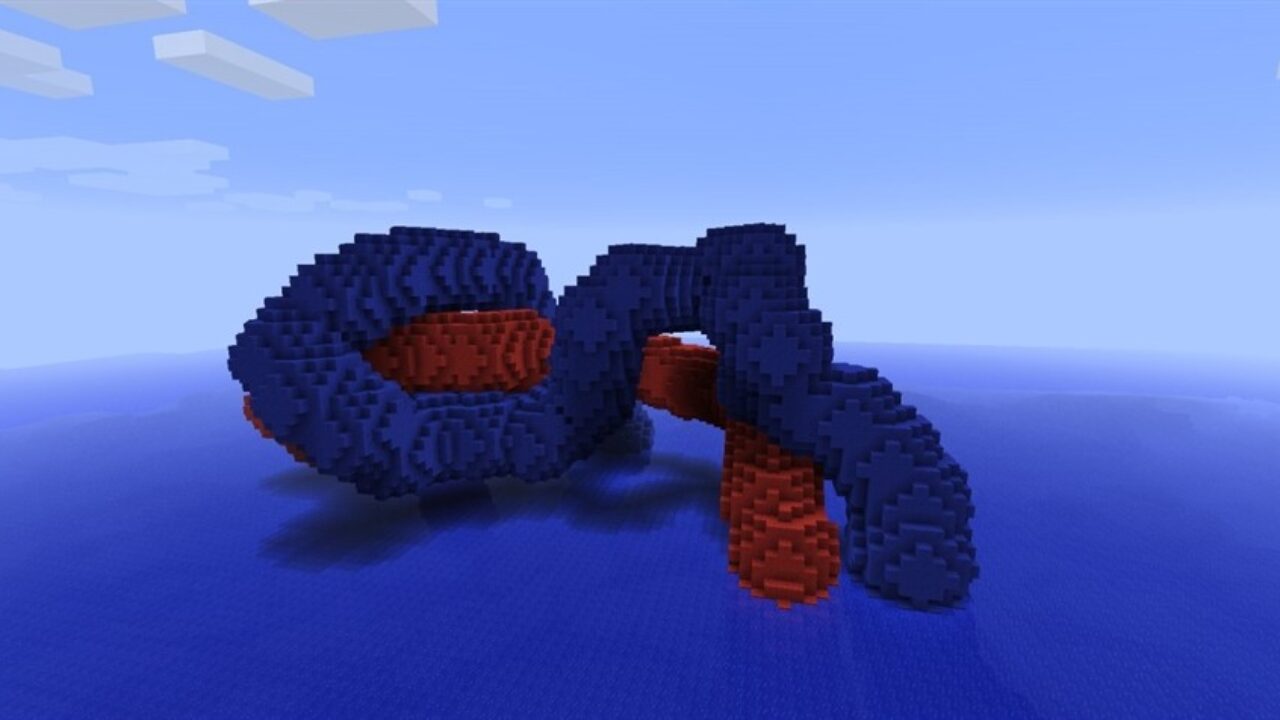 Fighting zone in Red vs Blue MCPE Map