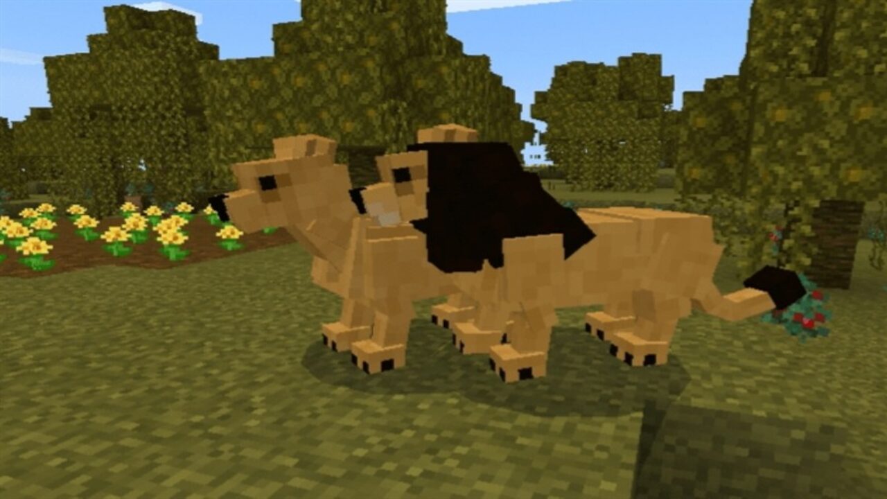 Lions and etc in Cute Mobs MCPE Mod