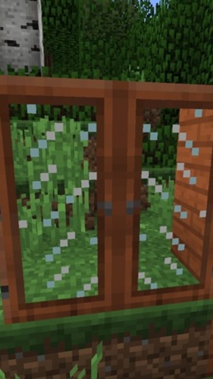 Glass Door MCPE Mod