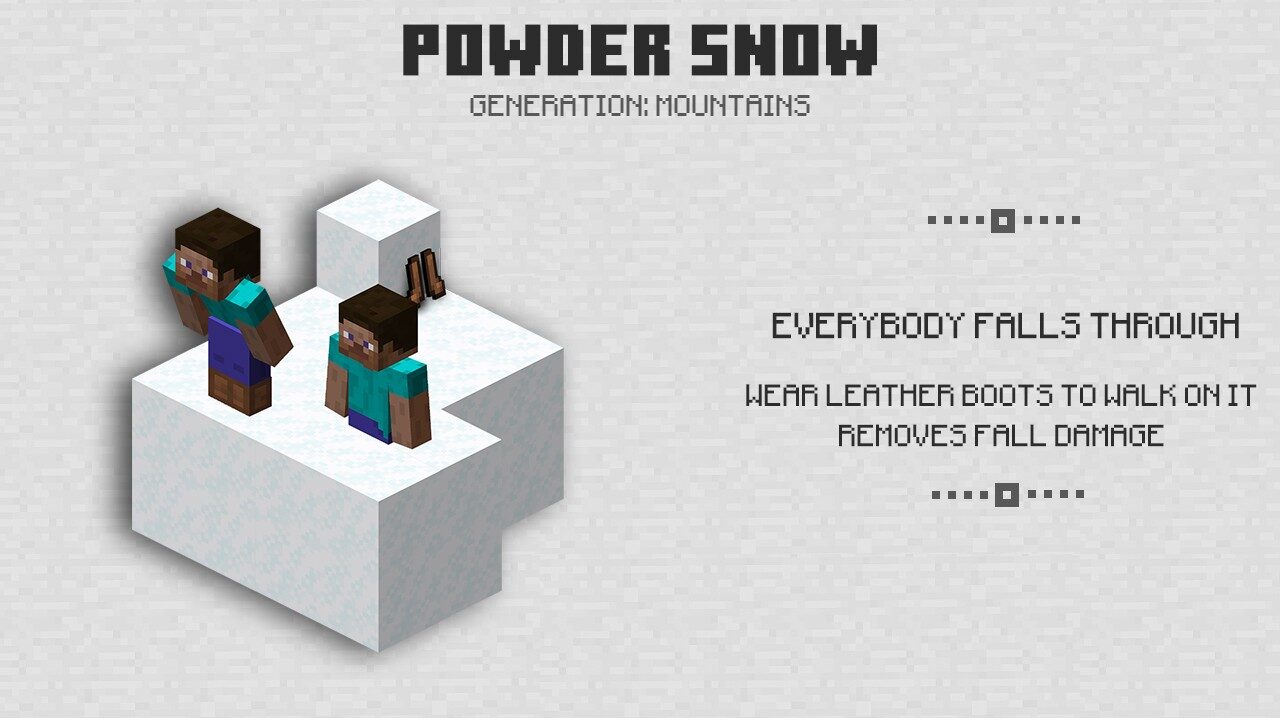 Powder snow Minecraft PE