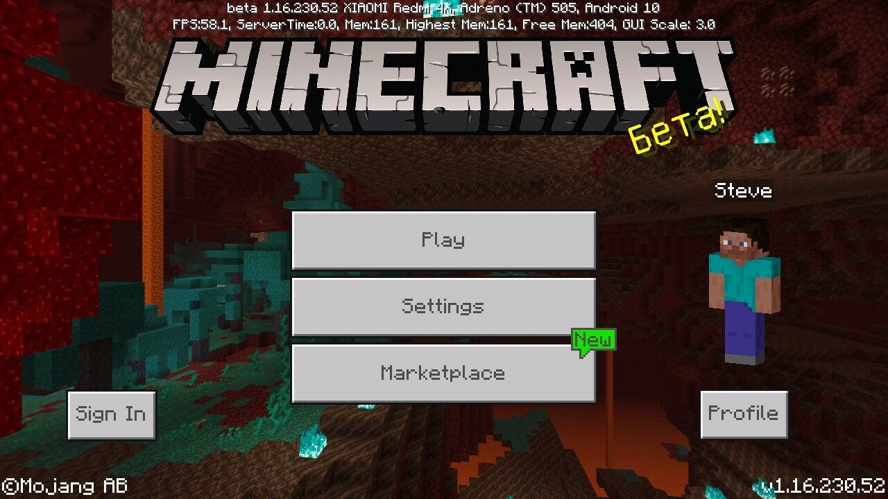 Minecraft PE 1.16.230.52