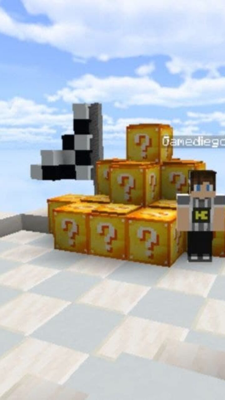 Blocks from Lucky Block Race Map for Minecraft PE