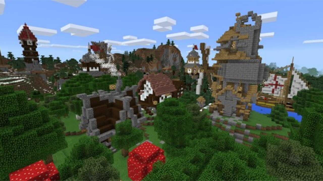 Castle map for Minecraft PE