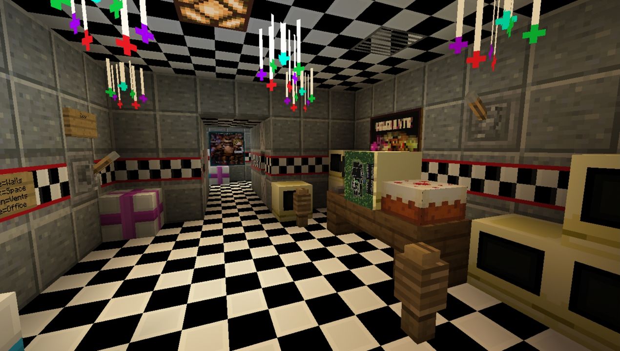 Fnaf Five Nights At Freddys Map For Minecraft Pe Download 