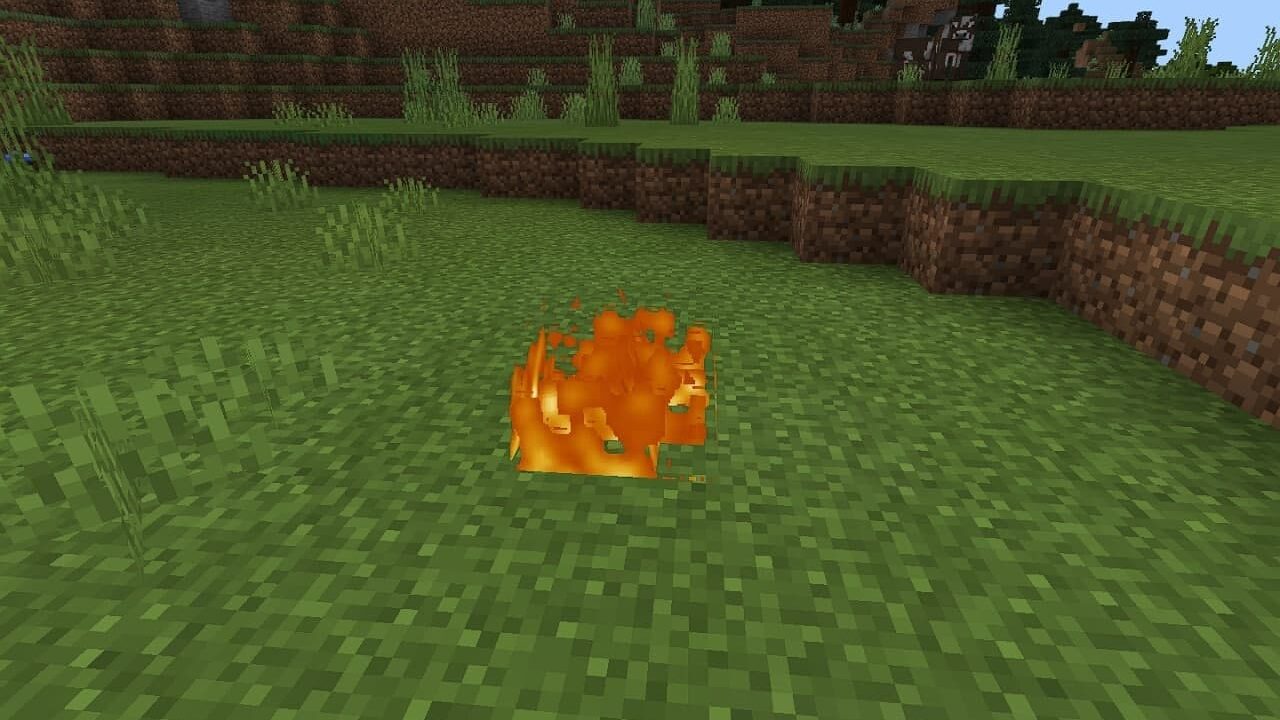 HD Low Fire Texture Pack in Minecraft PE