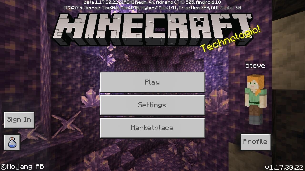 Minecraft PE 1.17.30.22