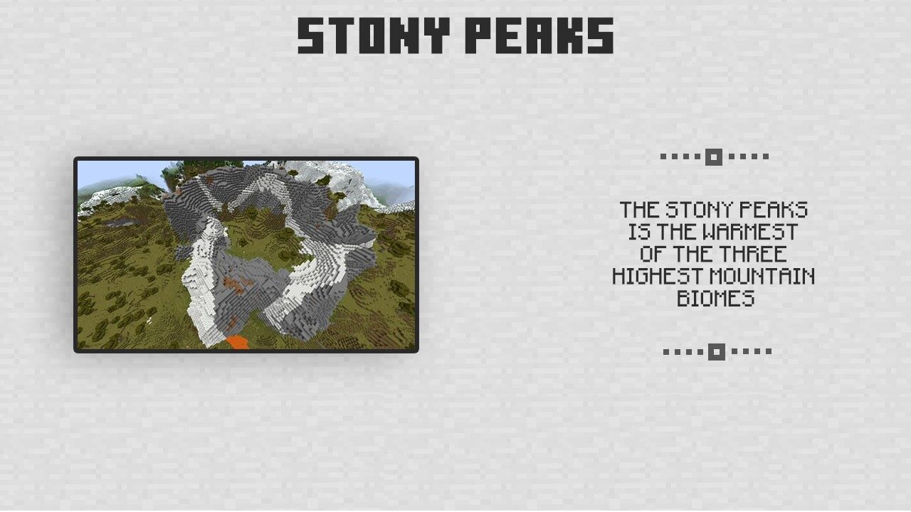 Stony Peaks in Minecraft PE 1.17