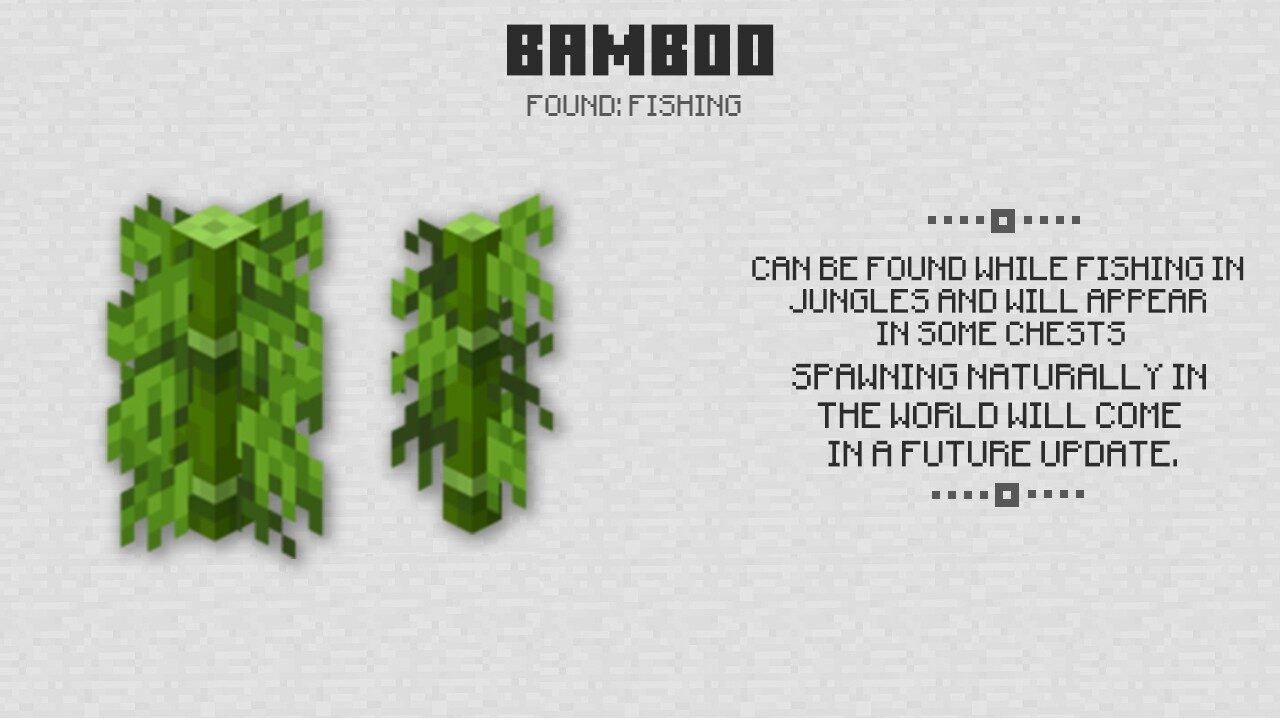 Bamboo in Minecraft PE 1.8