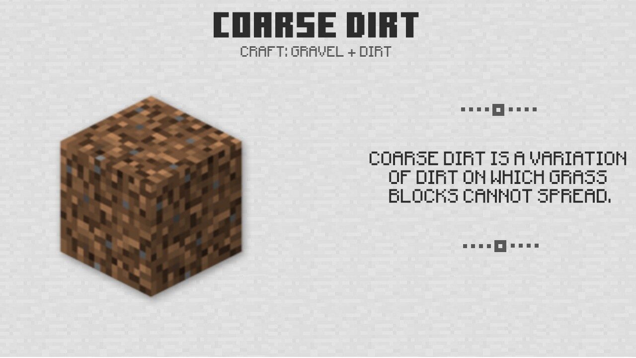 Coarse dirt