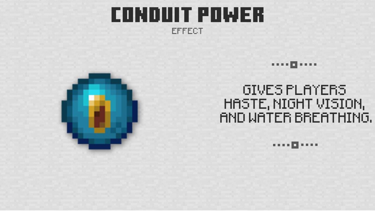 Conduit Power in Minecraft PE 1.5