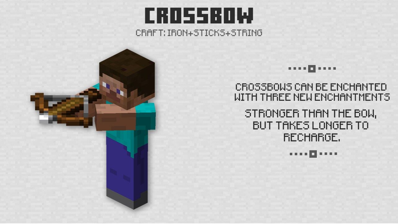 Crossbow in Minecraft PE 1.8