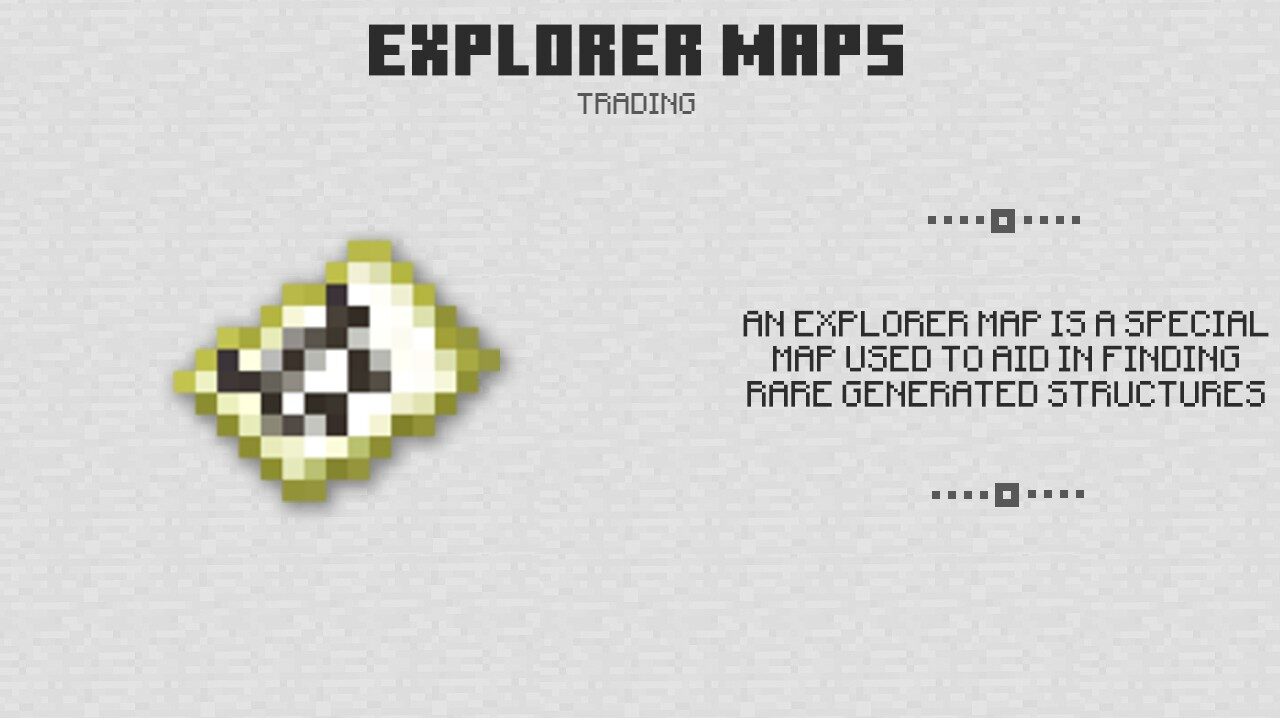 Explorer maps in Minecraft PE 1.1