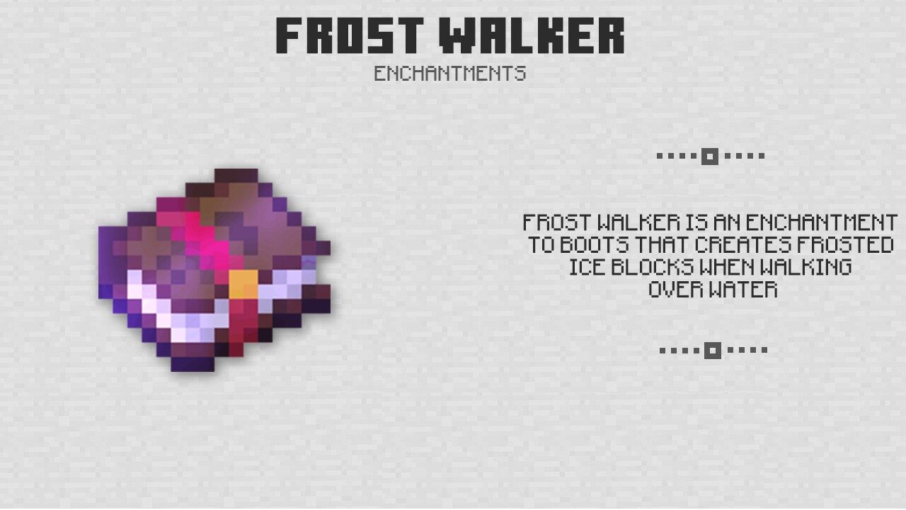 Frost Walker in Minecraft PE 1.1