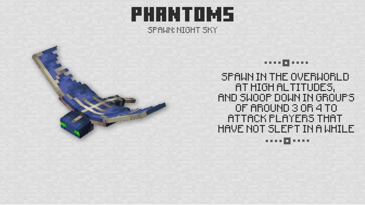 Phantoms in Minecraft PE 1.6