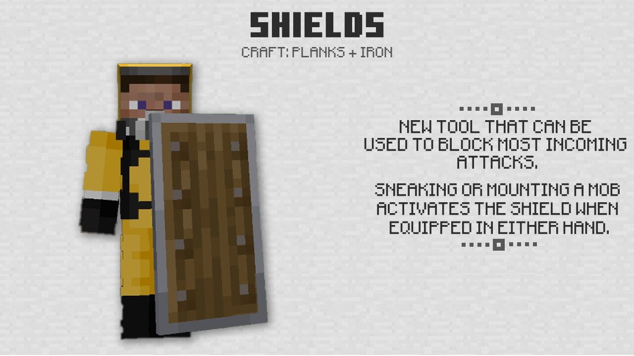 Shields in Minecraft PE 1.10