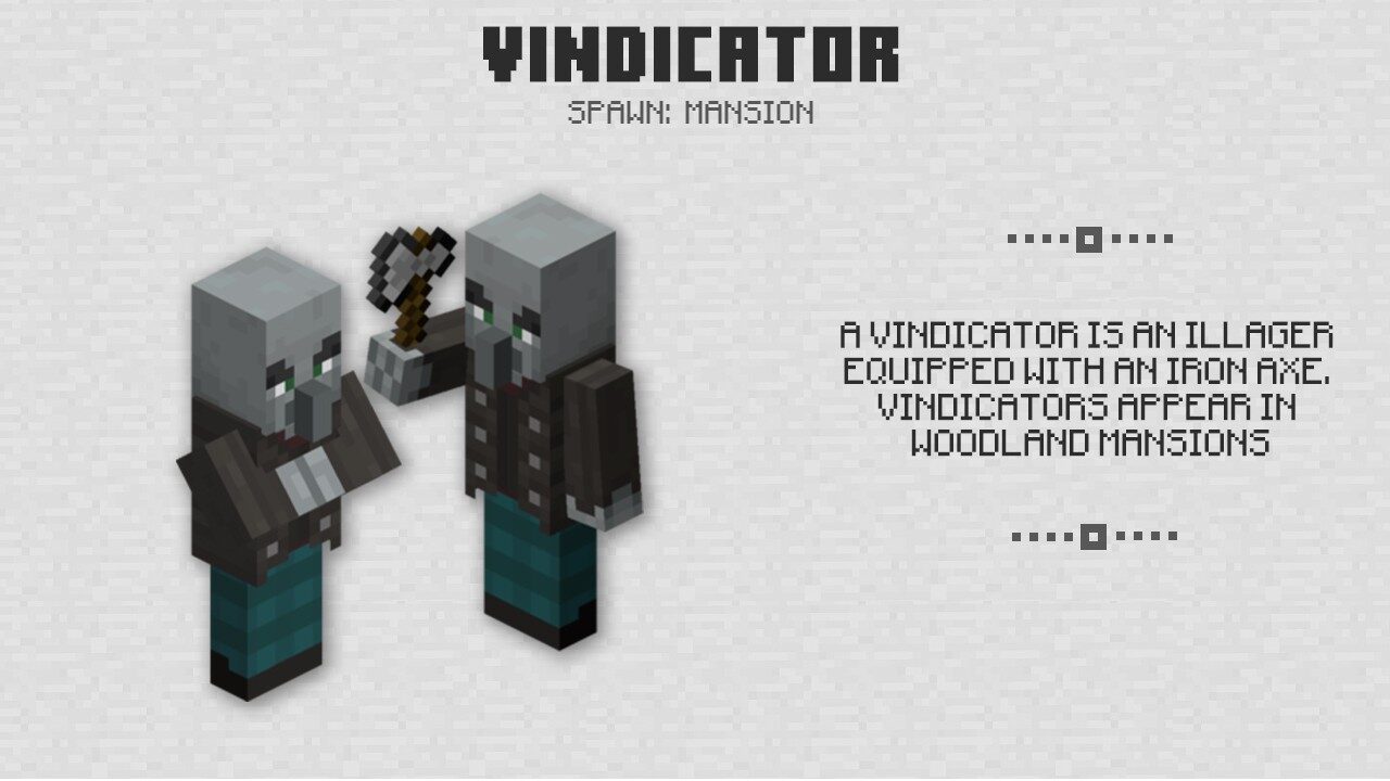 Vindicator in Minecraft PE 1.1