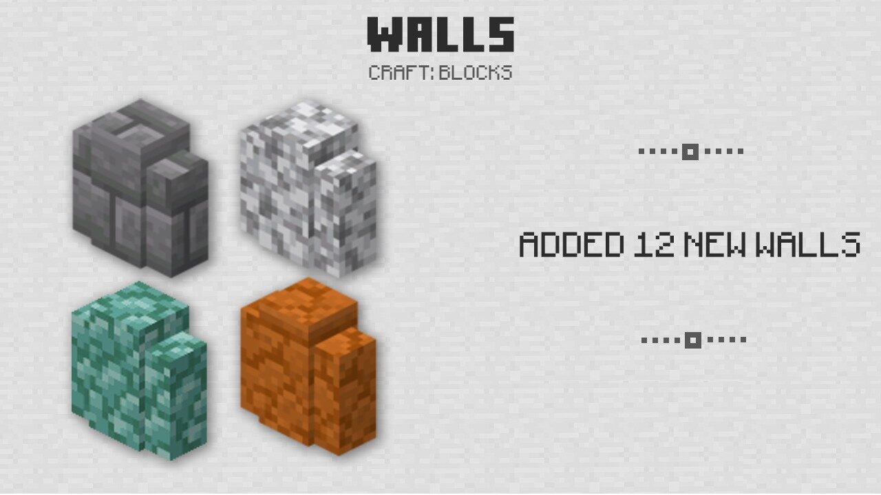 Walls in Minecraft PE 1.9