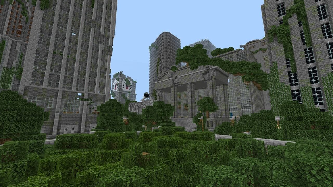 Ruined city in Minecraft PE