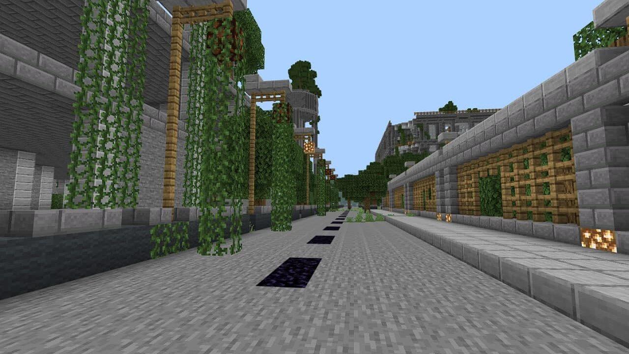 Ruined city in Minecraft PE