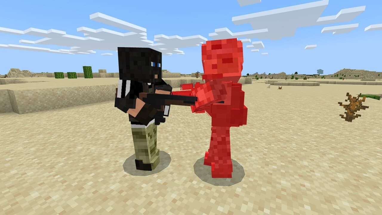 Terrorist and Soldier in Call of Duty mod in Minecraft PE