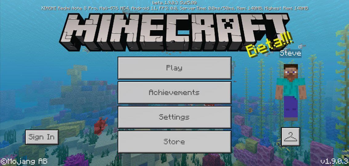 Download Minecraft Bedrock 1.9.0 (full) for Android apk free