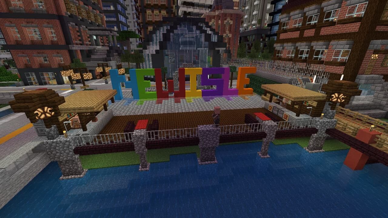 Newisle city in Minecraft PE