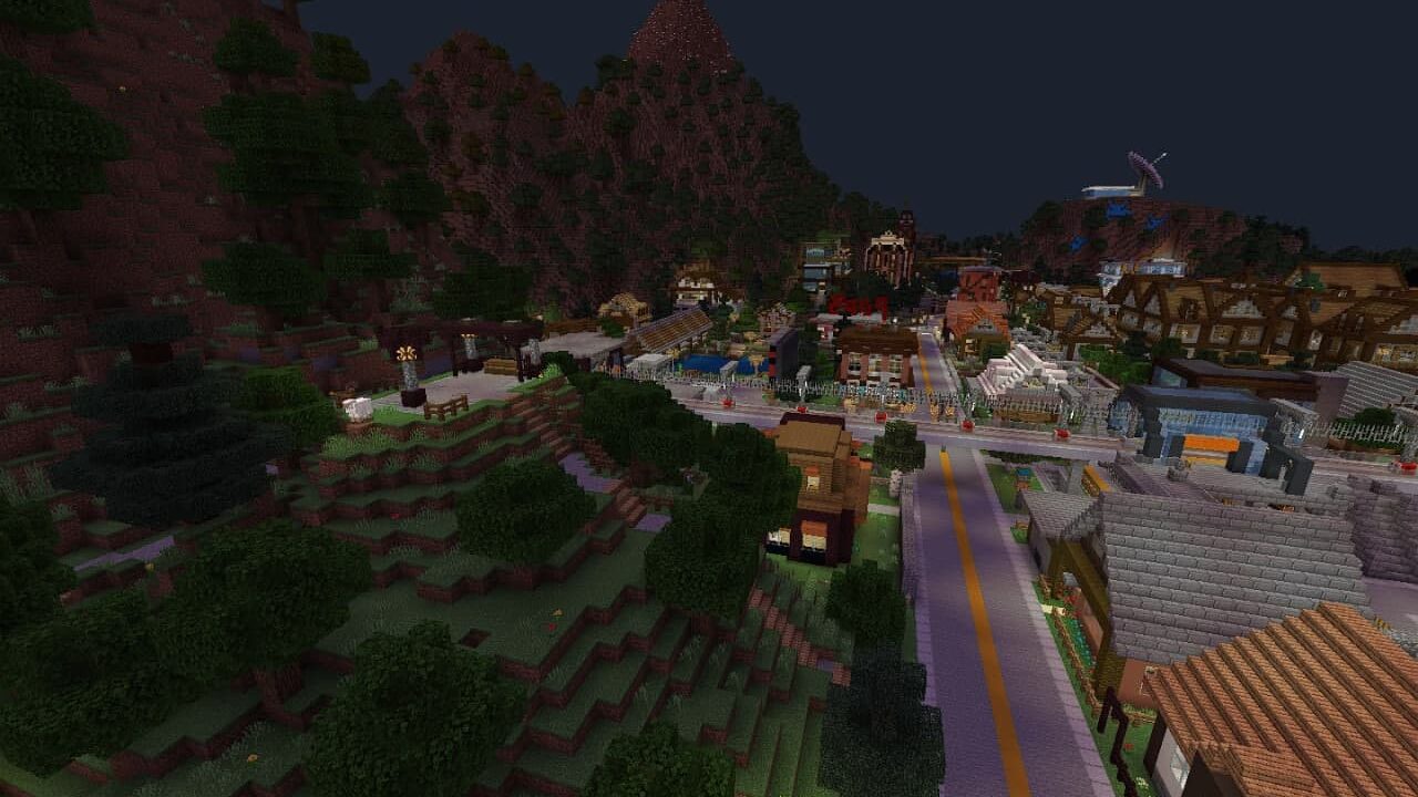 Newisle city in Minecraft PE