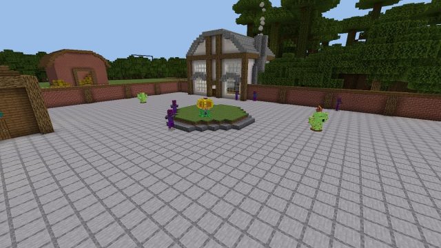 Plants Vs Zombies Map For Minecraft Pe Download Plants Vs Zombies Map