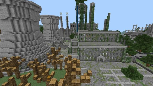 minecraft pe destroyed city map download