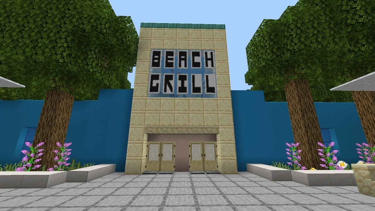 Beach Grill in Soak City map in Minecraft PE