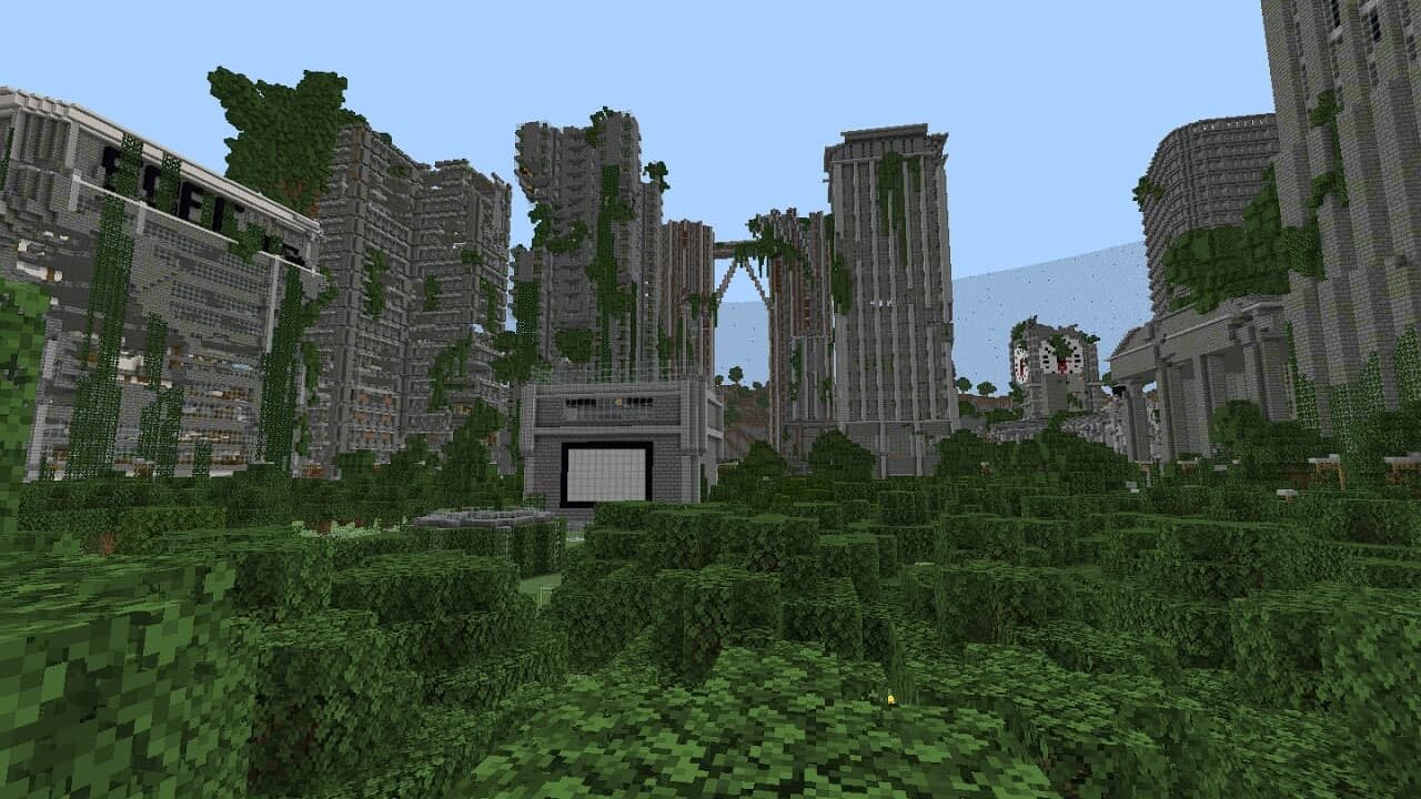 Apocalypse World in Zombie Apocalypse map in Minecraft PE