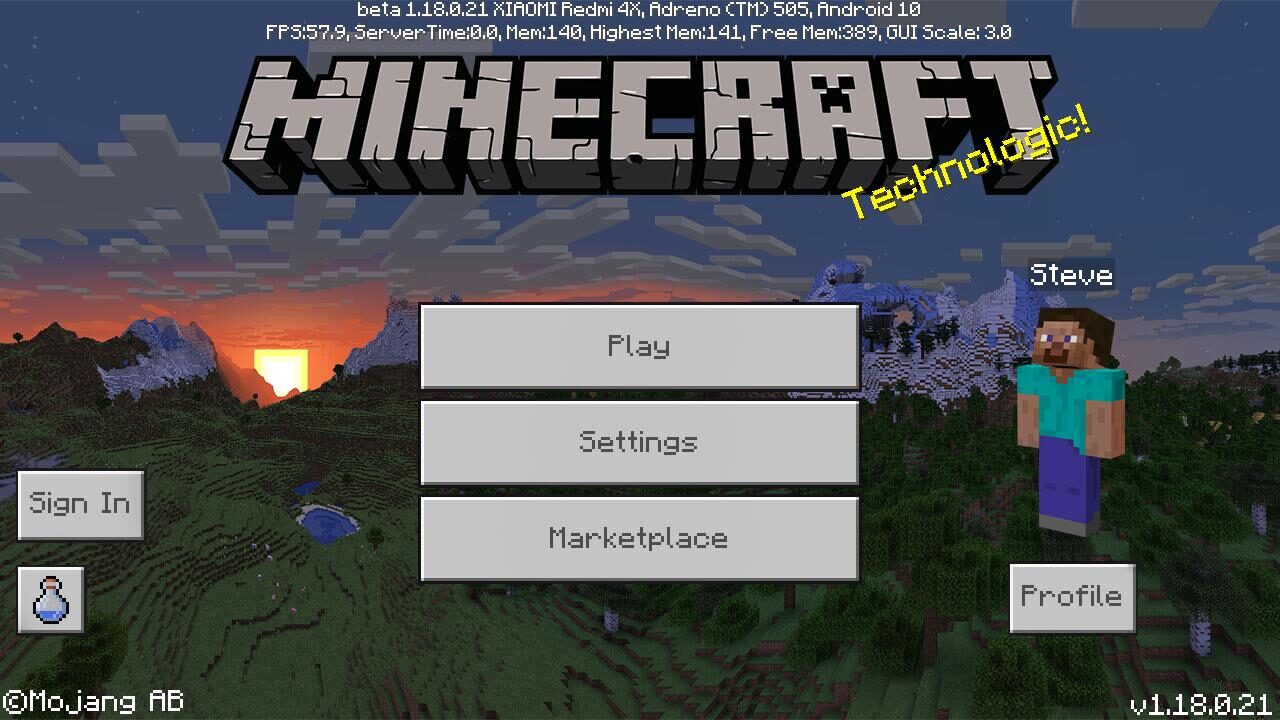 Minecraft PE 1.18.0.21