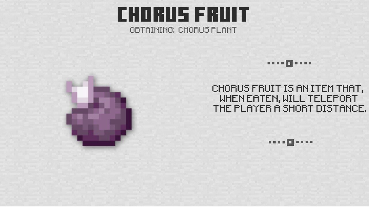 Chorus Fruit in Minecraft PE 1.0