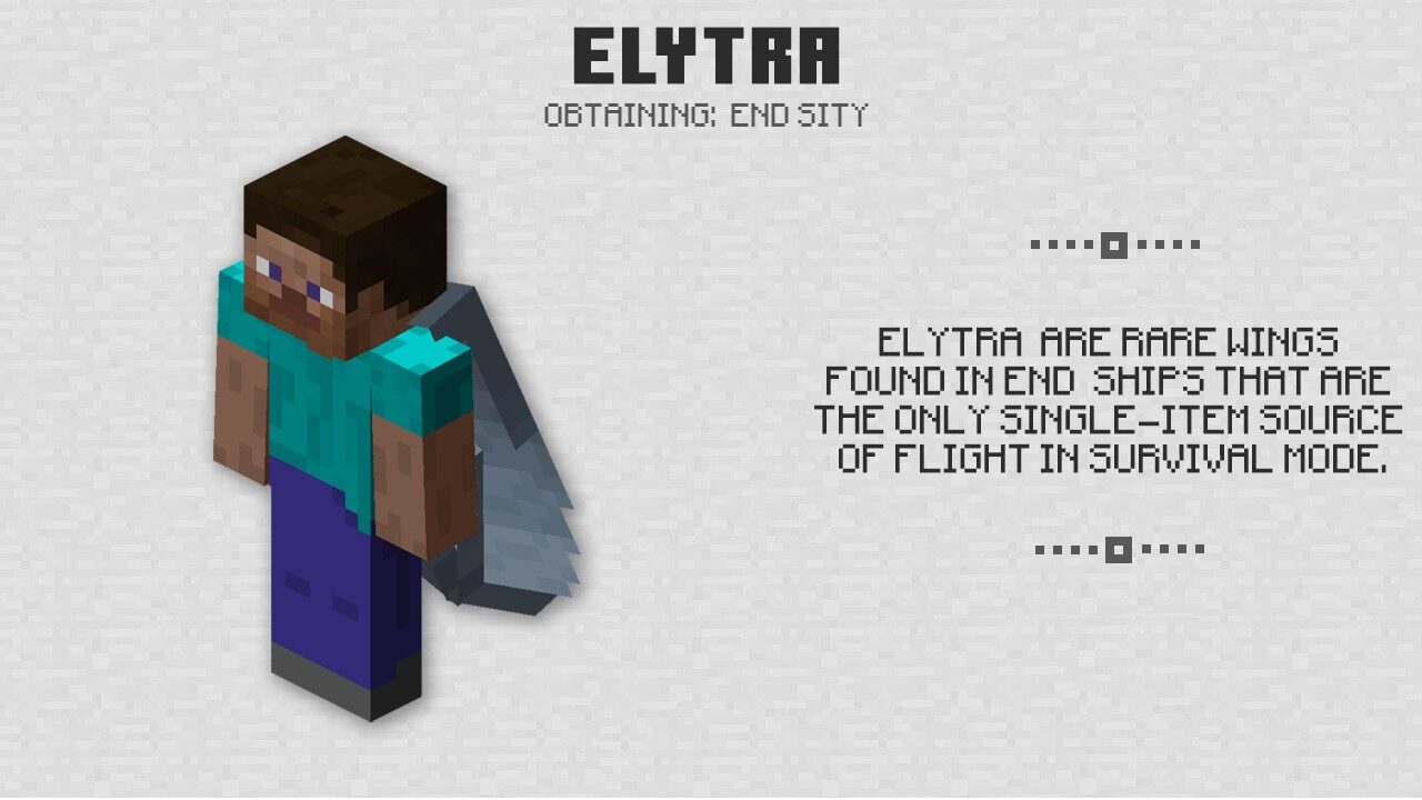 Elytra in Minecraft PE 1.0