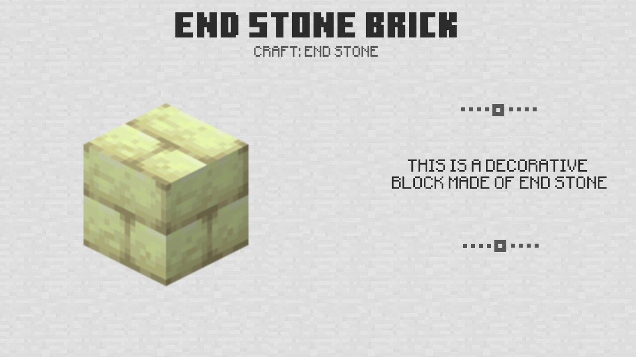 End Stone Brick in Minecraft PE 1.0