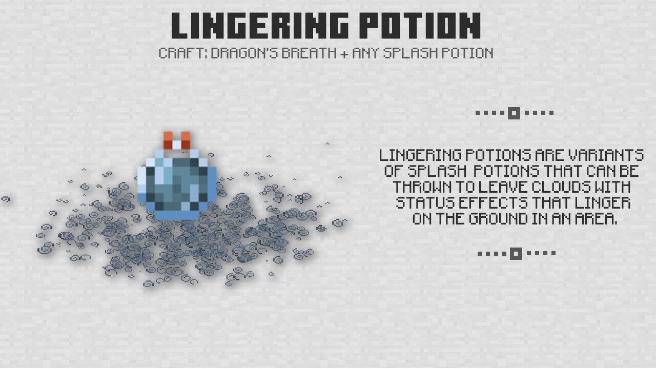 Lingering Potion in Minecraft PE 1.0