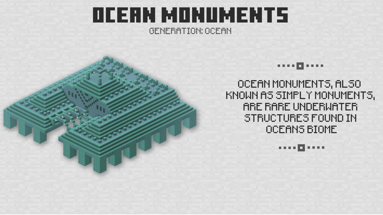 Ocean Monuments from Minecraft PE 0.16