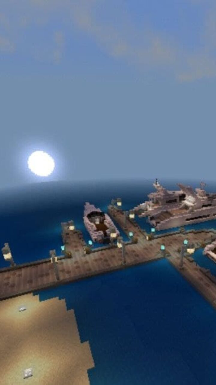 Boats from Mansion Map for Minecraft PE