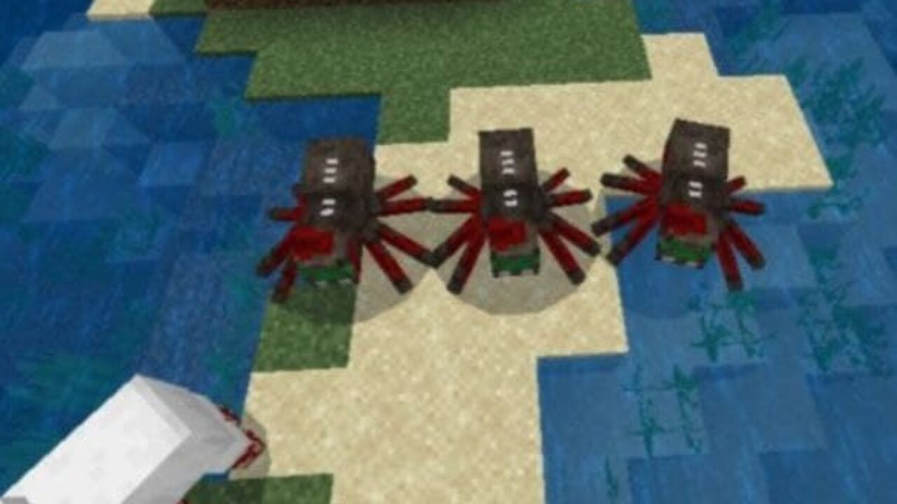 Infected Spyders from Parasite Mod for Minecraft PE