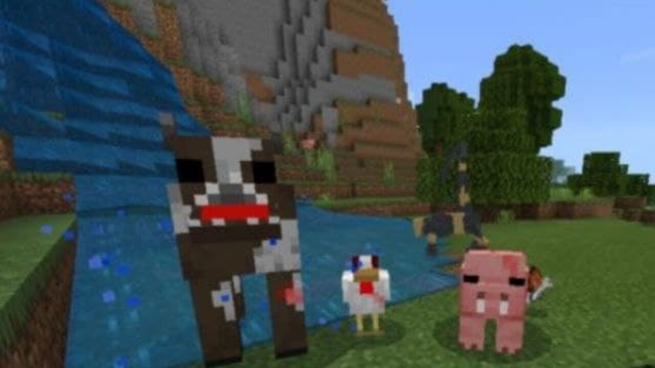 Infected Animals from Parasite Mod for Minecraft PE