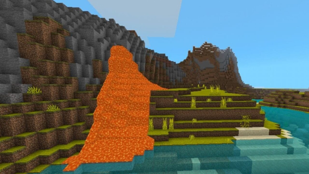 Lava from Render Dragon Shaderless Shader for Minecraft PE