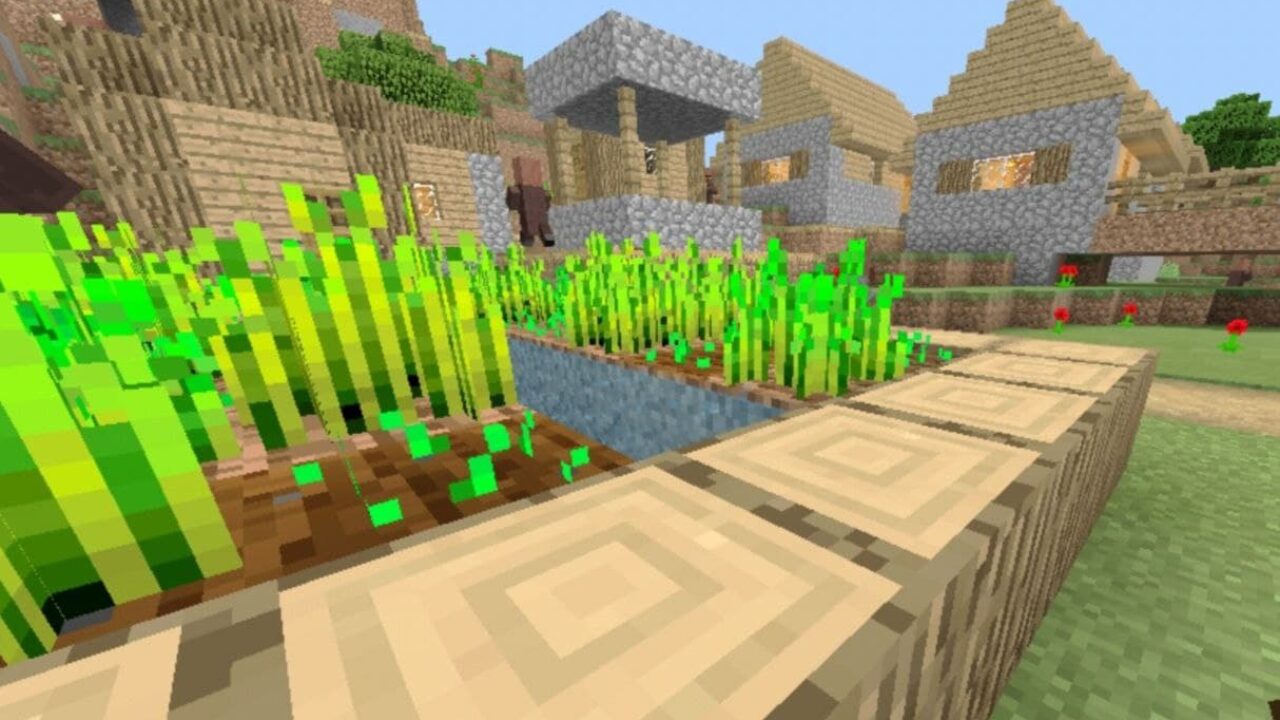 Village from Simple Shader for Minecraft PE