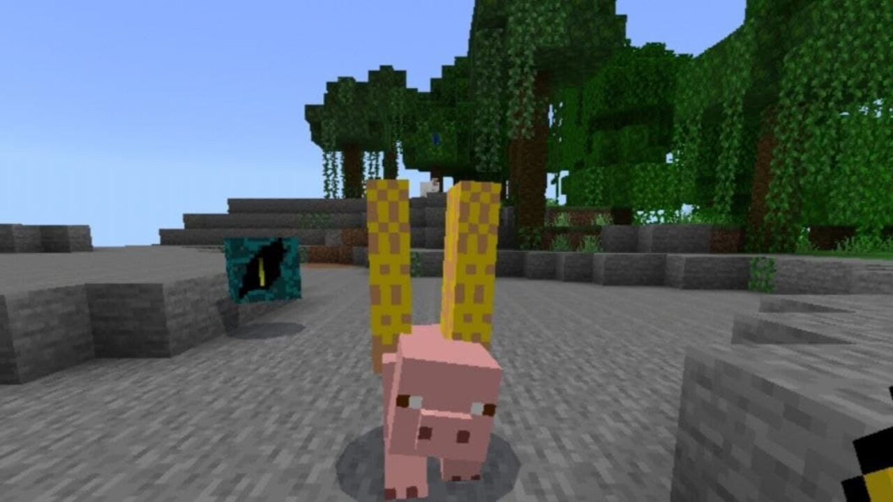 Sky Dimension Pig from Dimension Mod for Minecraft PE