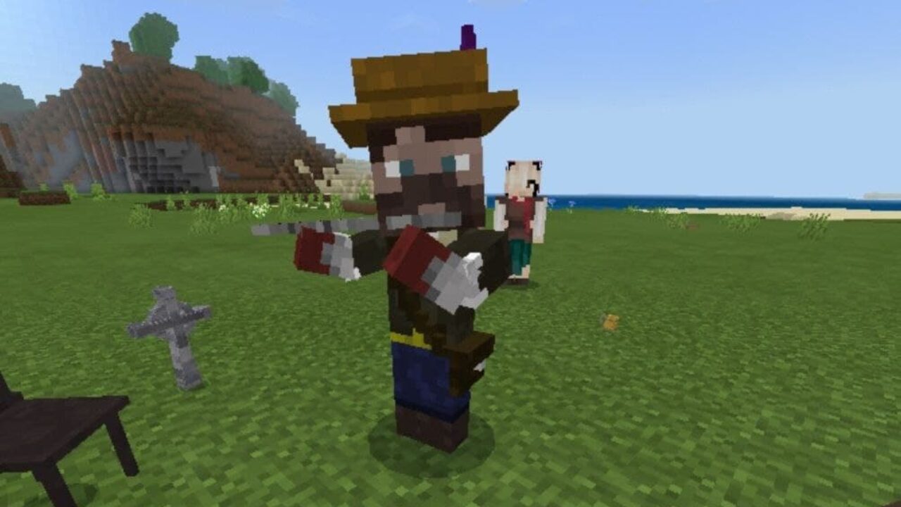 Flute Villager from Villagers Comes Alive Mod Minecraft PE