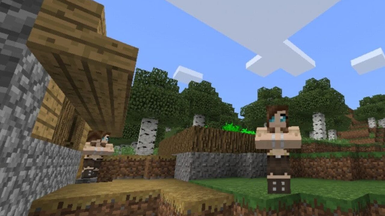 Girl Villager from Villagers Comes Alive Mod Minecraft PE