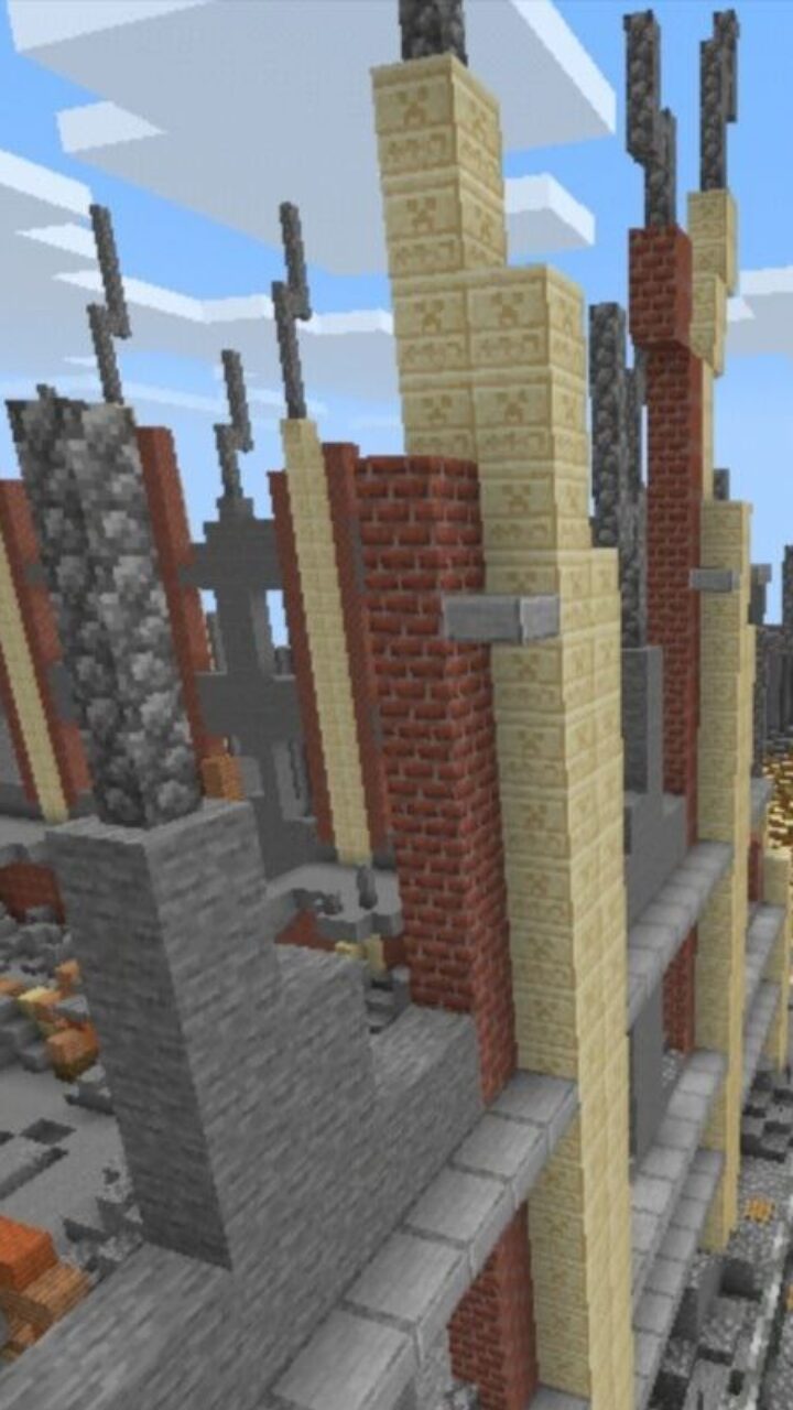 Distroyed Building from Fallout Map for Minecraft PE