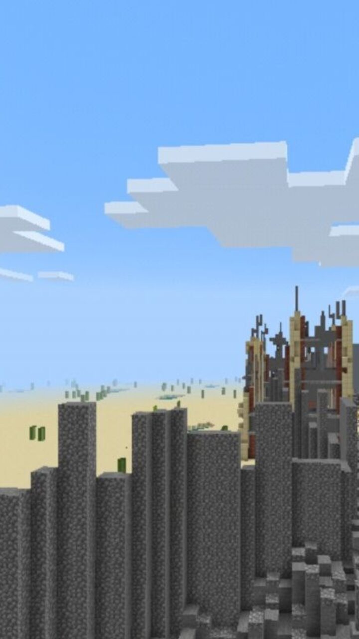 City from Fallout Map for Minecraft PE