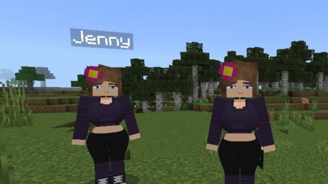 Beautiful Girls from Jenny Mod for Minecraft PE