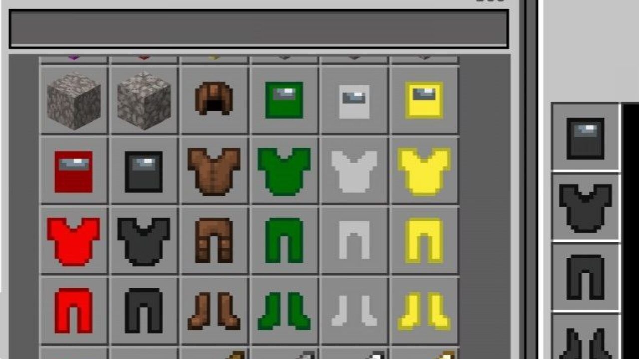 Menu from Among Us Texture Pack for Minecraft PE